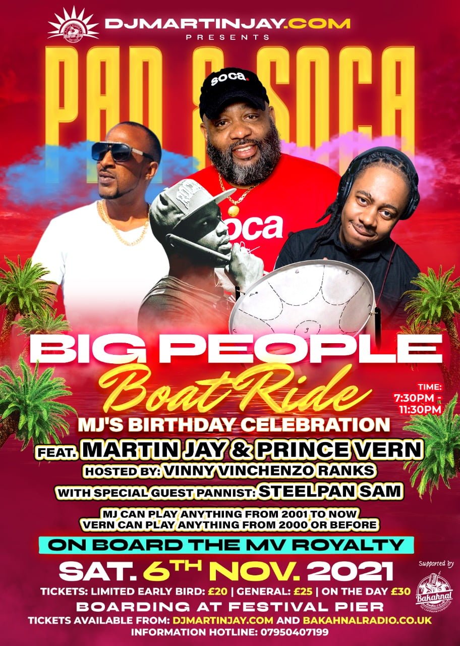 Pan & Soca – Big People Boat Ride